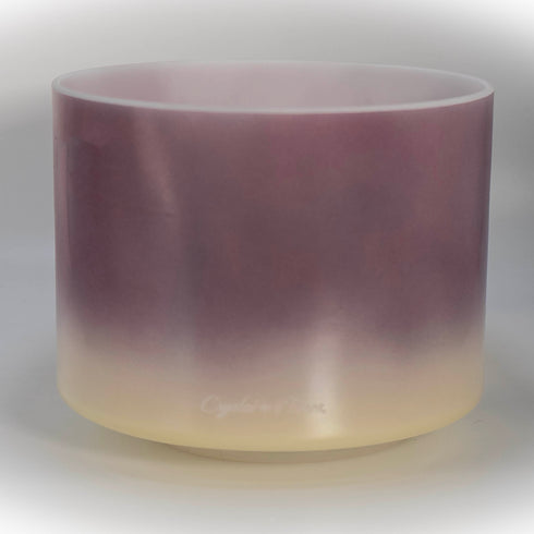7" G-5 Lavender Sunset Gold, Lemon Angel Gold Base Alchemy™ Crystal Bowl